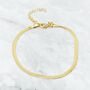 18ct Gold Plated Herringbone Snake Chain Bracelet, thumbnail 1 of 5