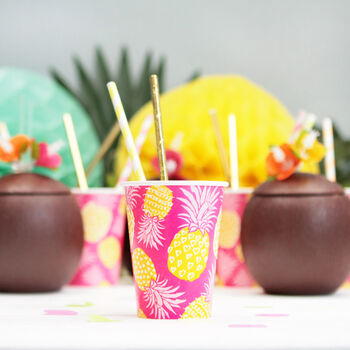 Colourful Pineapple Tropical Party Cups, 3 of 3