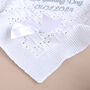 Personalised 100% Cotton Knitted Shawl For Christening, thumbnail 2 of 9