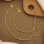 Golden Brass Beaded Slim Foot Indian Payal Anklet, thumbnail 4 of 4