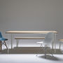 Whitewashed Oak Bench With Matching Steel Hairpin Legs, thumbnail 3 of 3