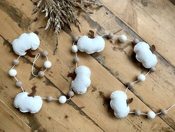 Neutral Autumn Felt Pumpkin Garland, 3 of 3