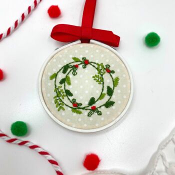 Christmas Wreath Embroidery Kit, 5 of 9
