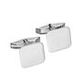 Personalised 9ct White Gold Engravable Square Swivel Back Cufflinks, thumbnail 2 of 3