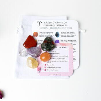 Aries Zodiac Crystals Letterbox Gift, 2 of 5