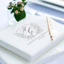 Personalised Crest Italian Leather Guest Book, thumbnail 1 of 7
