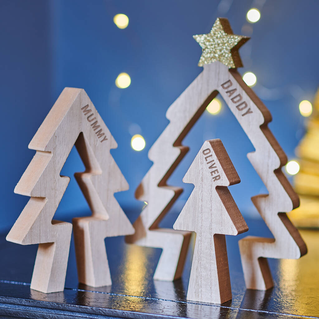 Personalised Wooden Family Tree Decoration By The Department Of Gifting