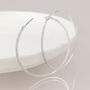 Silver Plated Large Hoop Earrings, thumbnail 3 of 4