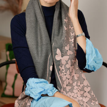 Personalised Cashmere Modal Butterfly Scarf, 5 of 12