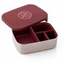 Stainless Steel Lunchbox With Organisers Burgundy, thumbnail 4 of 9