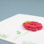 Handmade Crochet 'Happy Birthday' Flower Card, thumbnail 3 of 3