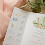 Pink Folded Venue Illustration Wedding Invitation, thumbnail 8 of 9