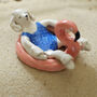 Clay Sunbathing Poodle, thumbnail 1 of 4