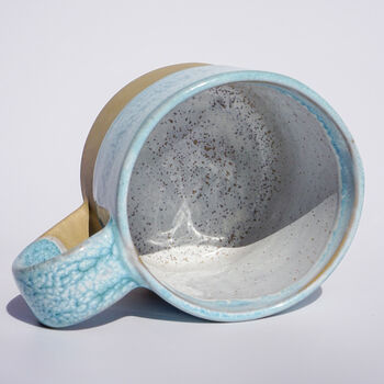 Handmade Large Ceramic Oasis Double Glazed Blue Mug, 10 of 10