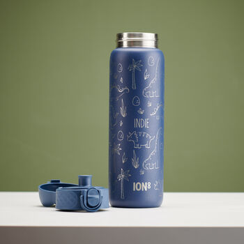 Personalised Dinosaur Children's School Ion8 Water Bottle, 6 of 9