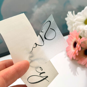 Wedding Tambourine Name Vinyl Decal, 8 of 12