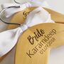 Personalised Center Design Wooden Wedding Dress Hanger, thumbnail 2 of 4