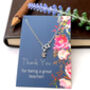 Thank You Teacher Tiny Crescent Moon Serling Silver Bracelet, thumbnail 9 of 10