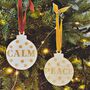 Set Of Three Christmas Wooden Hanging Decorations, thumbnail 2 of 8