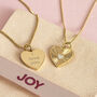 Gold Plated Heart Necklace With Mother Of Pearl, thumbnail 2 of 6