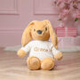 Personalised Max And Boo Large Bunny Soft Toy In Pink, Lavender And Amber, thumbnail 4 of 11