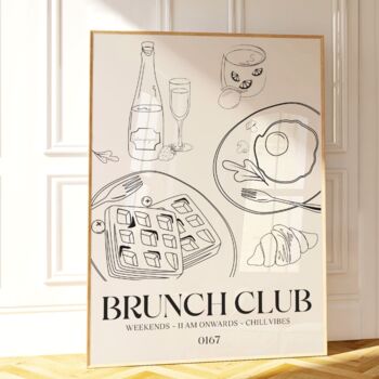 Brunch Club Print Kitchen Wall Art, 2 of 8