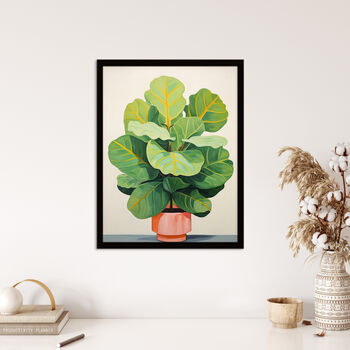 Full Bodied Fiddle Leaf Fig Plant Lovers Wall Art Print, 4 of 6