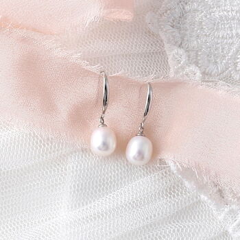 Handmade Sterling Silver Fresh Water Pearl Earrings, 2 of 7