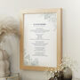 Personalised Funeral Wedding Anniversary Lyrics Print, thumbnail 1 of 9