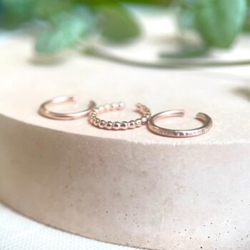 14ct Rose Gold Filled Ear Cuff Set, 2 of 4