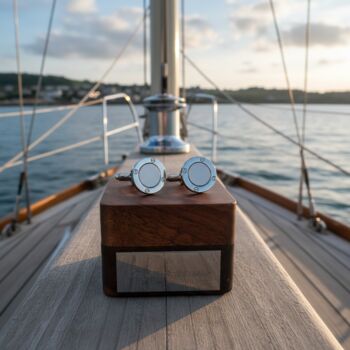 Personalised Porthole Sailing Cufflinks, 7 of 9