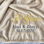 Personalised Golden Anniversary 50 Years Married Blanket, thumbnail 3 of 7