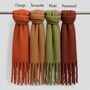 Plain Soft Blanket Tassel Scarf In 16 Colours, thumbnail 5 of 10