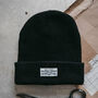 'The Adventurer' Beanie Hat In Black, thumbnail 1 of 5