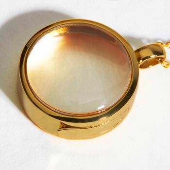 Floating Round Memory Locket 18 K Gold Plate, 11 of 12