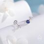 Sterling Silver Tiny Lapis Lazuli Stud Earrings, thumbnail 3 of 11