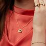 California Cushion Blue Topaz Gold Plated Necklace, thumbnail 1 of 6