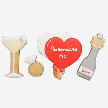 Personalised Hand Iced Engagement Letterbox Biscuits, 5 of 7