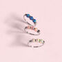9ct Solid White Gold Triple Opal Helix Nose Ring, thumbnail 1 of 4