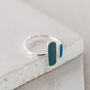 Silver Plated And Blue Statement Ring, thumbnail 5 of 9