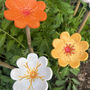 Ceramic Flower Cane Toppers And Bee Bath, thumbnail 9 of 11