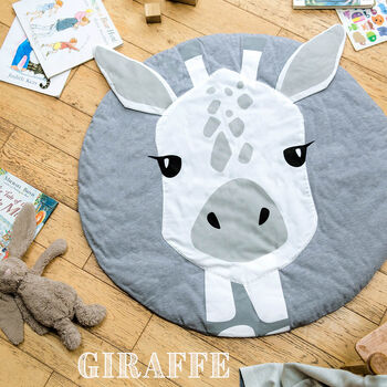 Personalised Animal Faces Baby Play Mat, 8 of 12