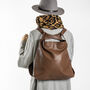 Tote Rucksack Adjustable Soft Leather Bag, thumbnail 1 of 9