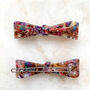 Rainbow Tortoiseshell Bow Hair Slide, thumbnail 1 of 3