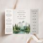 Forest And Mountain Gatefold Wedding Invitations, thumbnail 1 of 5