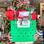 All Season Croc Style Tote Bags, Includes Christmas Charm, thumbnail 5 of 12