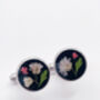 Cufflinks Real Flowers Leaves Hand Made 12mm, thumbnail 5 of 11