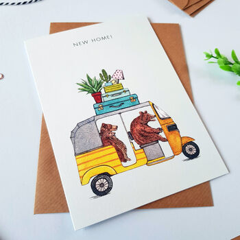 'New Home!' Bear Greetings Card, 2 of 2