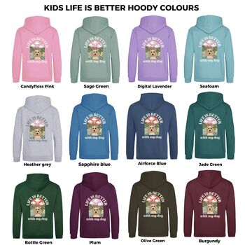 Personalised Kids Life Is Better With My Dog Hoody Children's Pet Lover Gift, 3 of 12