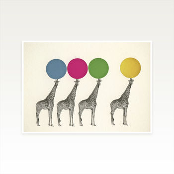 Balancing Act Circus Giraffe Print For Children, 3 of 3